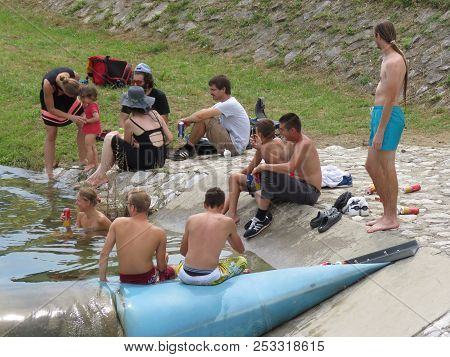 Guca, Serbia, August 11, 2018. 57th Trumpet Festival In Guca. Worldwide Known Music Festival In Serb