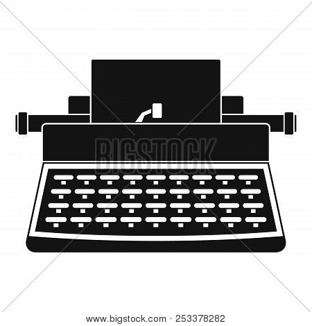 Old Typewriter Icon. Simple Illustration Of Old Typewriter Icon For Web Design Isolated On White Bac