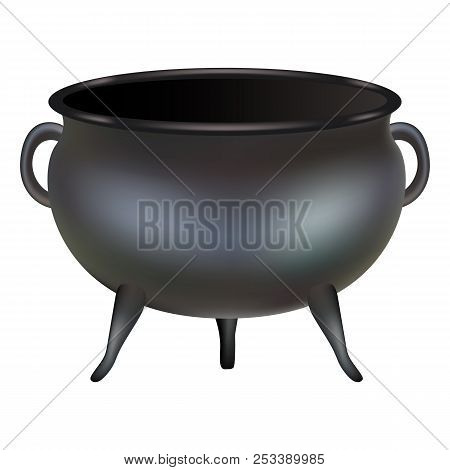 New Cauldron Mockup. Realistic Illustration Of New Cauldron Mockup For Web Design Isolated On White 