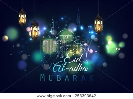 Vector Illustration Of Eid Al Adha Greeting Card