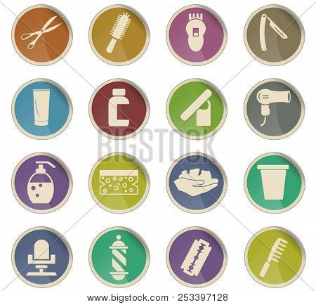 Barbershop Vector Icons For User Interface Design