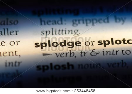 Splodge Word In A Dictionary. Splodge Concept.