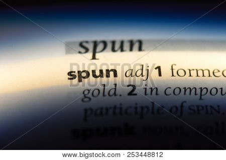 Spun Word In A Dictionary. Spun Concept.