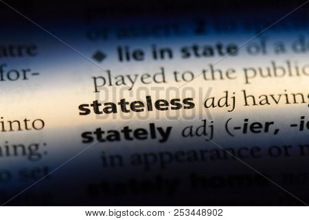 Stateless Word In A Dictionary. Stateless Concept.