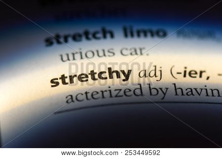 Stretchy Word In A Dictionary. Stretchy Concept.
