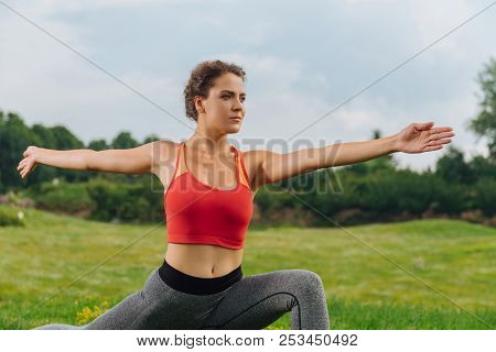 Sportswoman Boosting Her Energy While Doing Morning Exercise