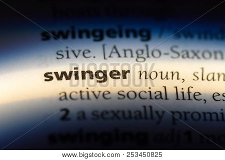Swinger Word In A Dictionary. Swinger Concept.
