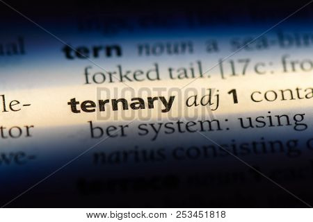 Ternary Word In A Dictionary. Ternary Concept.