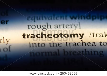 Tracheotomy Word In A Dictionary. Tracheotomy Concept.