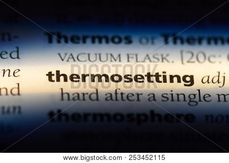 Thermosetting Word In A Dictionary. Thermosetting Concept.