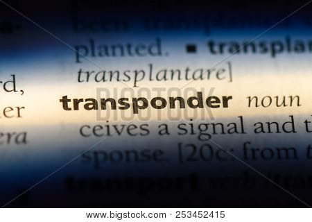 Transponder Word In A Dictionary. Transponder Concept.