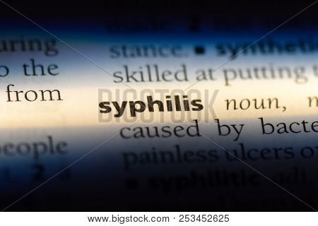 Syphilis Word In A Dictionary. Syphilis Concept.