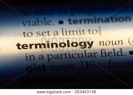 Terminology Word In A Dictionary. Terminology Concept.