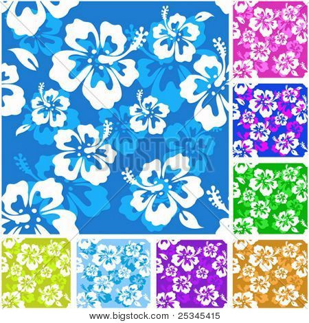 Květinový vzor ibišek