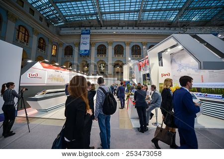 Rzd Booth At Transrussia 2016 - Transport Exhibition In Moscow, Russia, 30 November 2016