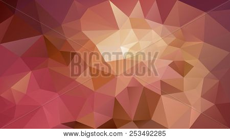 Vector Abstract Irregular Polygonal Background - Triangle Low Poly Pattern - Warm Colored - Brown, O