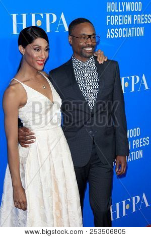 LOS ANGELES - AUG 9:  MJ Rodriguez, Billy Porter at the 2018 HFPA Annual Grants Banquet at the Beverly Hilton Hotel on August 9, 2018 in Beverly Hills, CA