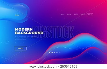 Liquid Color Background Design. Fluid Gradient Shapes Composition. Futuristic Design Posters. Eps10 