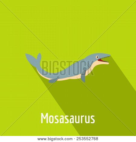 Mosasaurus Icon. Flat Illustration Of Mosasaurus  Icon For Web.