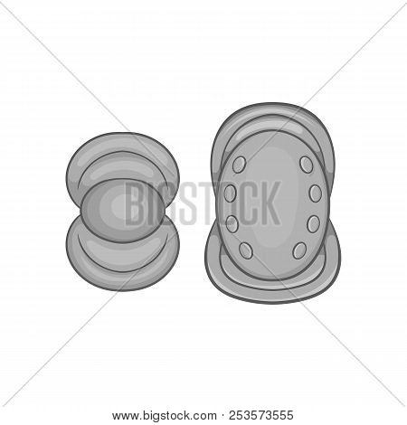 Knee Protector And Elbow Pad Icon In Black Monochrome Style On A White Background Illustration