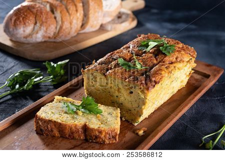 Vegetarian Courgette Pate On Natural Background