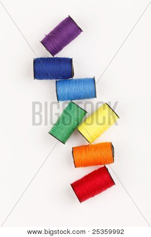 bobbins of lurex thread