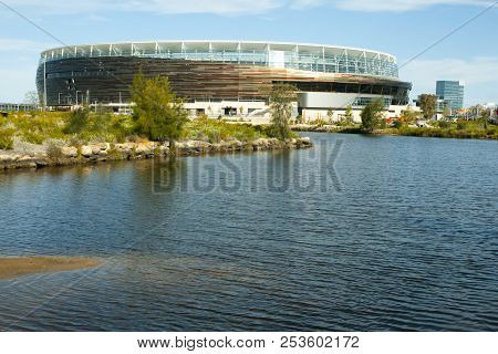 Perth, Australia - October 19, 2017: New Optus Stadium With A Capacity Of 60000 People