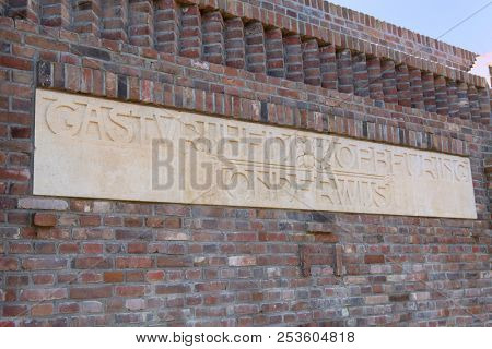 Amersfoort - Netherlands - february 22, 2018: Monument made bij the Belgians for saying thank you after world war I on february 22. 2018