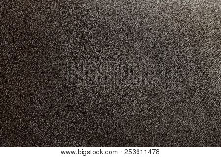 Surface Of Brown Leatherette Texture For Background And Empty Space For Text .