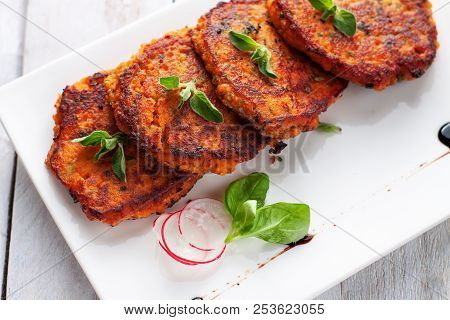 Fried Salmon And Sweet Potato Patties