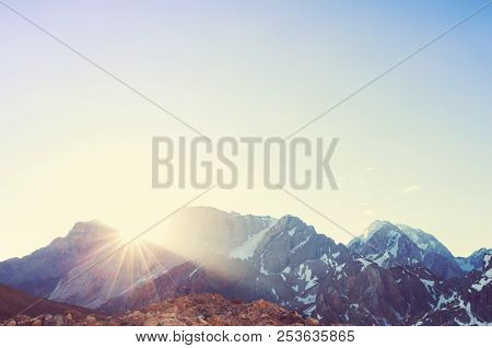 Beautiful landscape of Fann Mountains, Tajikistan
