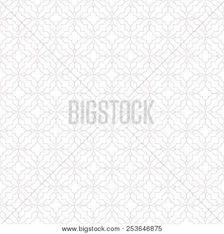 The Geom.etric Pattern With Lines. Seamless Background. White And Grey Texture. Graphic Modern Patte