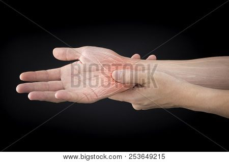 Wrist Muscle Pain White Background Wrist Pain
