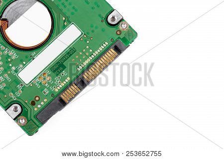 Hard Drive Isolated On White Background. Hdd. Major Components Of A 3.5-inch Sata Hard Disk Drive: P