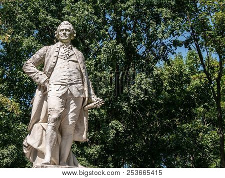 Statue Of The Lessing Monument, German: Lessing-denkmal, To Gotthold Ephraim Lessing At Tiergarten I