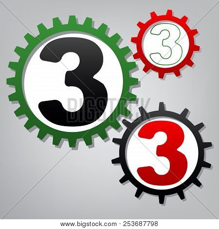 Number 3 Sign Design Template Element. Vector. Three Connected G