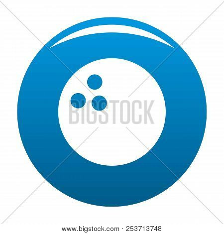 Bowling Icon Blue Circle Isolated On White Background