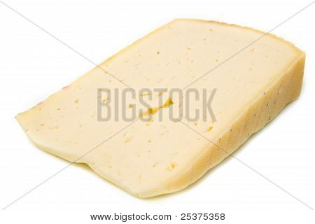 isolado em um fundo branco de queijo