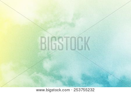 Artistic Soft Cloud And Sky With Pastel Color And Grunge Texture ,nature Abstract Background