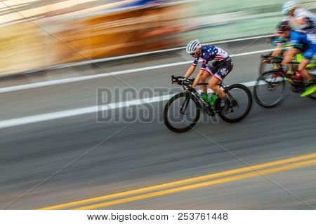 Fast Biker Leading The Pack