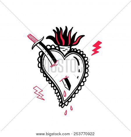 Sketch Graphic Illustration With Mystic And Occult Hand Drawn Symbols. Vector Holiday Illustration F