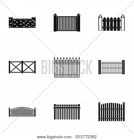 Door Icons Set. Simple Set Of 9 Door Icons For Web Isolated On White Background