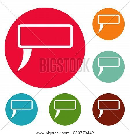 Speech Bubble Icons Circle Set Isolated On White Background