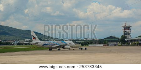Chiang Mai, Thailand - Jun 22, 2016. View Of Chiang Mai Airport (cnx). The Airport Is At An Elevatio