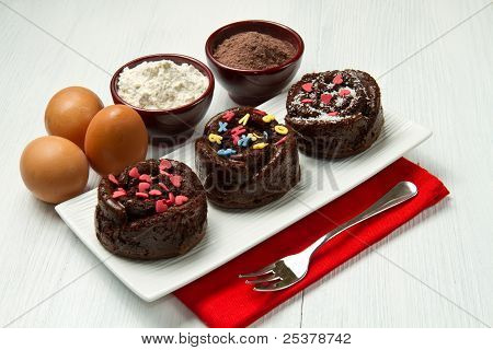 Queques do chocolate