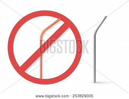 Reusable Steel Drinking Straw Instead Of Plastic Straw. Zero Waste Tips. Eco Lifestyle. Stop Using P