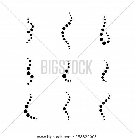 Smell Aroma And Fragrance Sign Set. Stock Vector Illustration Of Odor And Scent By Black Circles Iso