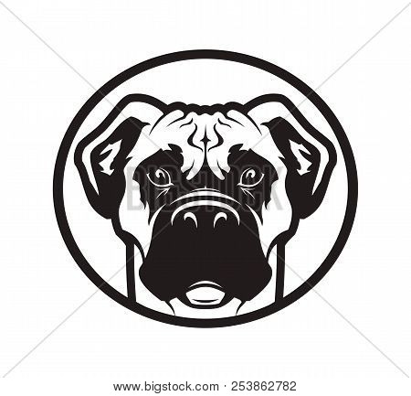 Boxer Or Pit Bull Dog Head Icon