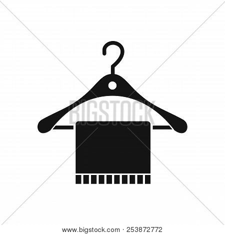 Scarf On Coat Hanger Icon In Simple Style On A White Background Illustration