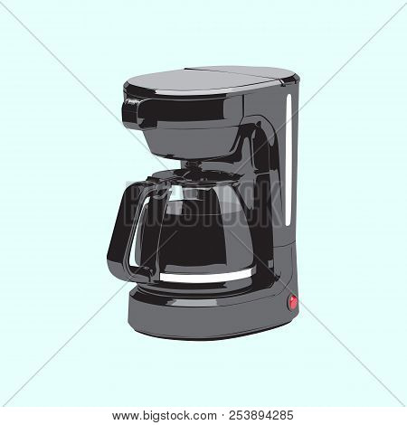 Coloring Illustration Of Coffee Maker Vector Icon For Web Easy To Edit